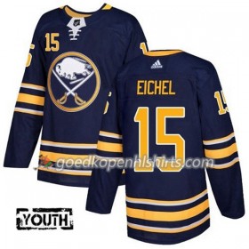 Buffalo Sabres Jack Eichel 15 Adidas 2017-2018 Navy Blauw Authentic Shirt - Kinderen